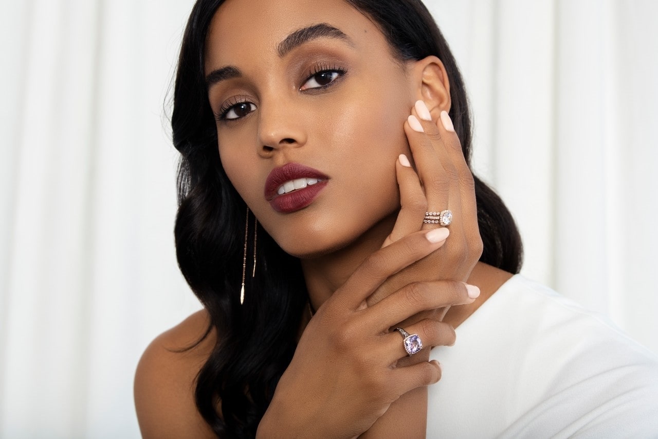 Image of a woman wearing fashion rings by TACORI Image of a woman wearing fashion rings by TACORI